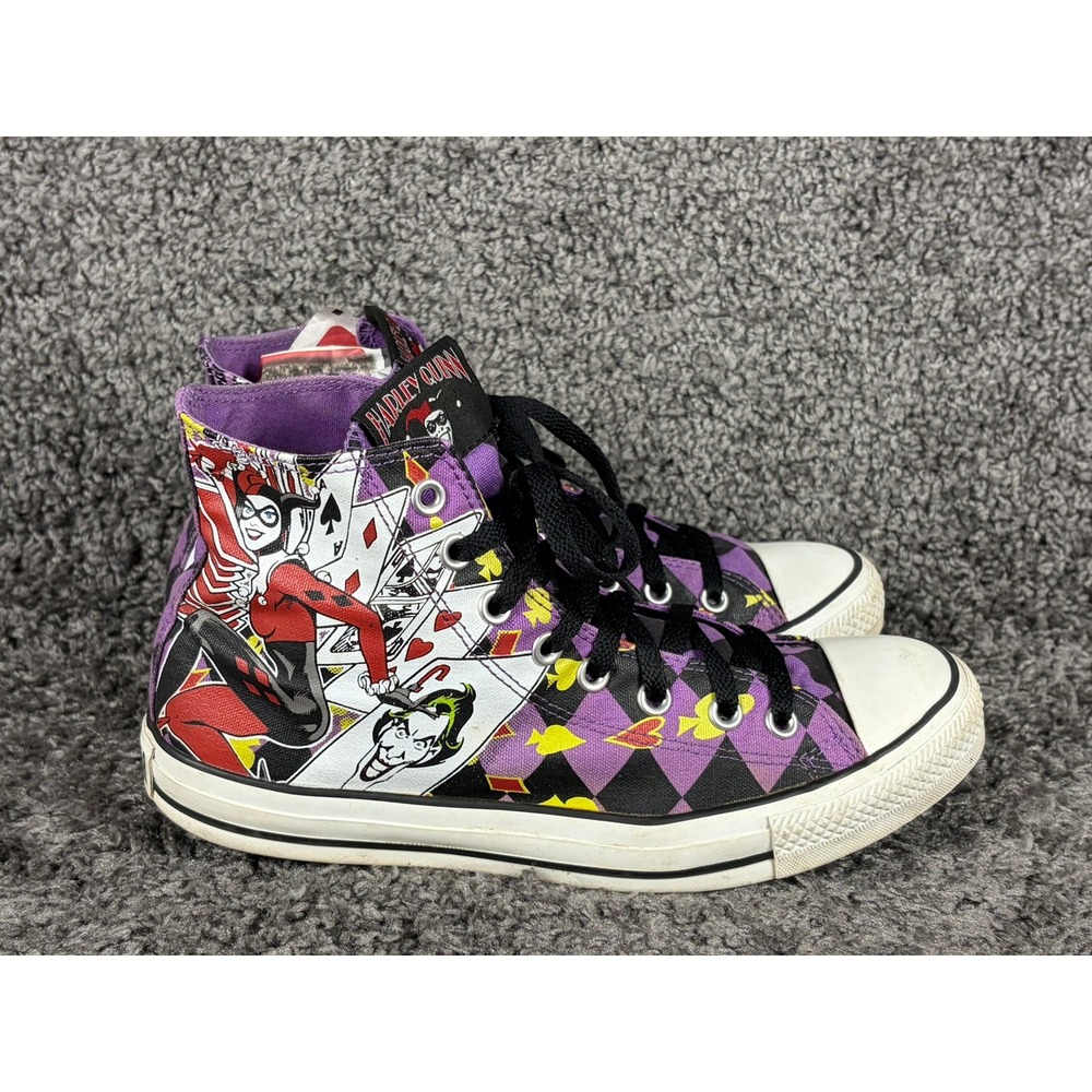 Converse Chuck Taylor All Star DC Comics Harley Quinn High Top Sneakers M8 W10